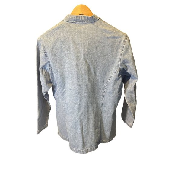 Vintage 80s 90s Seruchi Denim Asian Inspired Jacket Sz 14 - Picture 2 of 8